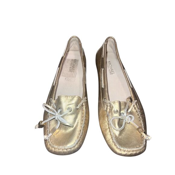 ✨Michael Kors Daisy Metallic Bronze Moccasins Sz 6.5 Loafers✨ - Picture 2 of 8